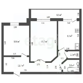 Продается 2-комн. квартира, 50,4 м²