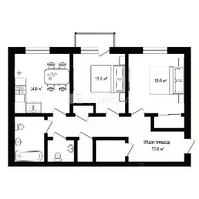 Продается 3-комн. квартира, 72 м²