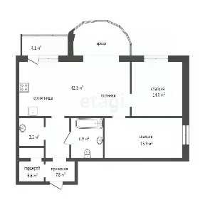 Продается 3-комн. квартира, 92,6 м²