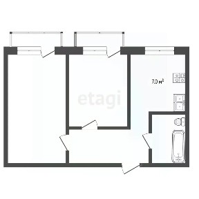 Продается 2-комн. квартира, 49,2 м²