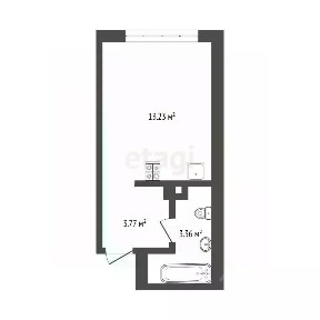 Продается студия, 19,7 м²