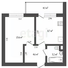 Продается 1-комн. квартира, 32,3 м²