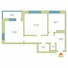 Продается 2-комн. квартира, 58,7 м²