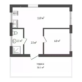 Продается 1-этажный дом, 30 м²