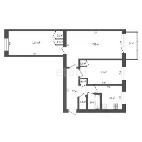 Продается 3-комн. квартира, 57,6 м²