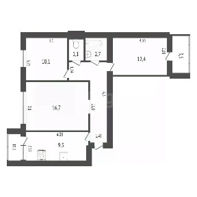 Продается 3-комн. квартира, 64,2 м²