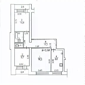 Продается 3-комн. квартира, 59,2 м²