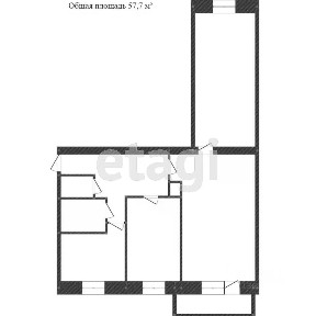 Продается 3-комн. квартира, 58,8 м²