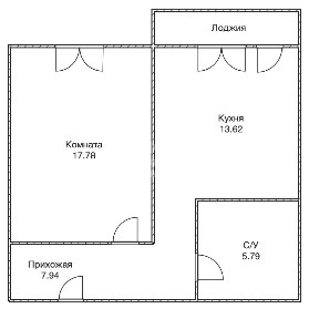 Продается 1-комн. квартира, 45,1 м²