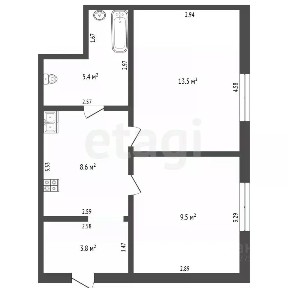 Продается 2-комн. квартира, 37,9 м²