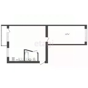 Продается 2-комн. квартира, 46,5 м²