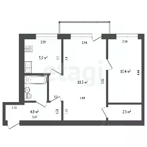Продается 2-комн. квартира, 44,9 м²