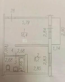 Сдается 1-комн. квартира, 31,7 м²