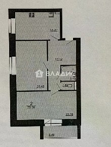 Продается 2-комн. квартира, 77,4 м²