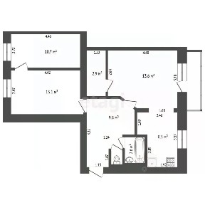 Продается 3-комн. квартира, 61,8 м²