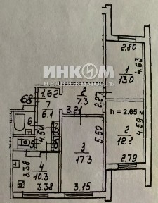 Продается 3-комн. квартира, 71,9 м²