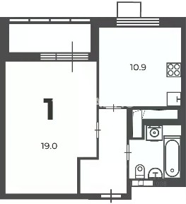 Продается 1-комн. квартира, 39,5 м²
