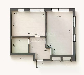 Продается 1-комн. квартира, 43 м²