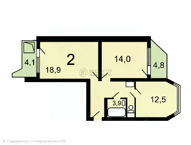 Продается 2-комн. квартира, 60,4 м²
