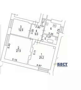 Продается 3-комн. квартира, 91 м²