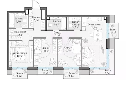 Продается 3-комн. квартира, 103 м²