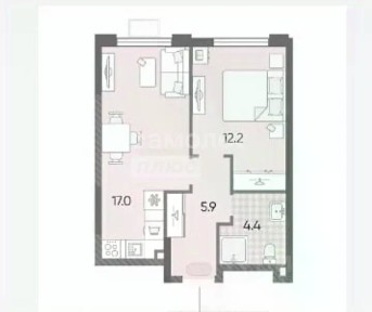Продается 2-комн. квартира, 39,5 м²