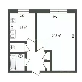 Продается 1-комн. квартира, 39 м²