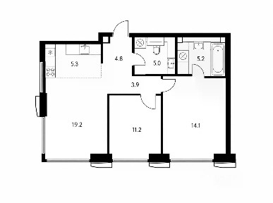 Продается 2-комн. квартира, 63,4 м²