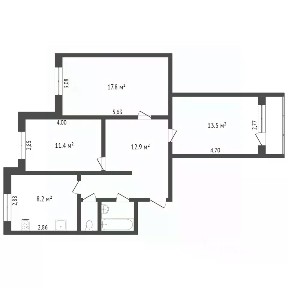 Продается 3-комн. квартира, 64,7 м²