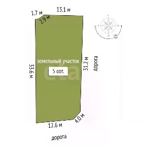 Продается участок, 5 сот.