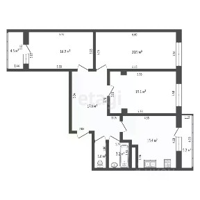 Продается 3-комн. квартира, 94,7 м²
