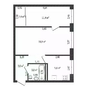 Продается 2-комн. квартира, 44,5 м²