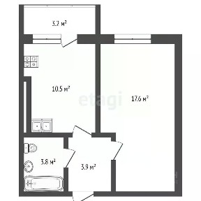 Продается 1-комн. квартира, 35,8 м²