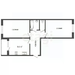 Продается 2-комн. квартира, 63,7 м²