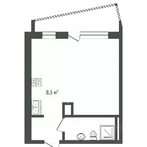 Продается студия, 32,9 м²