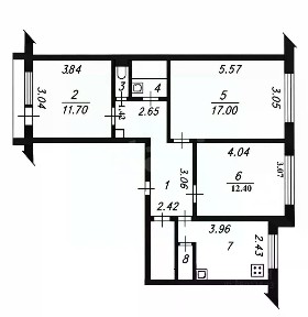 Продается 3-комн. квартира, 65,2 м²