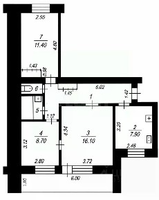 Продается 3-комн. квартира, 58,5 м²