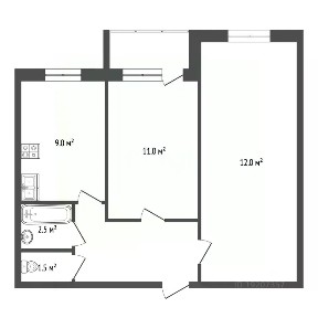 Продается 2-комн. квартира, 62,6 м²