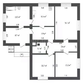 Продается 1-этажный дом, 91,3 м²