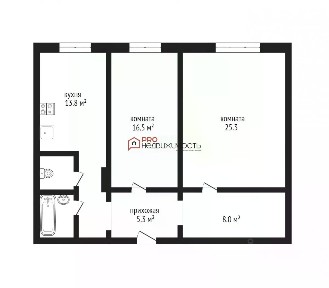 Продается 2-комн. квартира, 75,8 м²