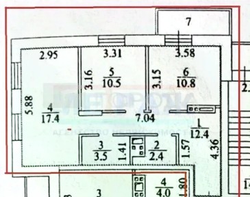 Продается 2-комн. квартира, 57 м²
