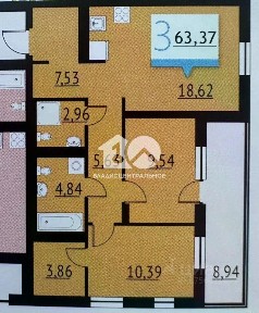Продается 2-комн. квартира, 66,5 м²