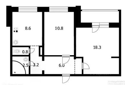 Продается 2-комн. квартира, 54 м²