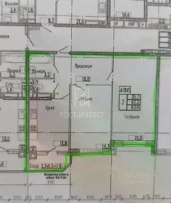 Продается 2-комн. квартира, 62,6 м²