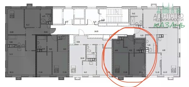 Продается 1-комн. квартира, 34,82 м²
