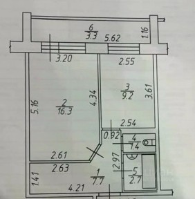 Продается 1-комн. квартира, 40,6 м²
