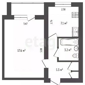 Продается 1-комн. квартира, 34,5 м²