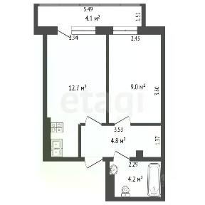 Продается 2-комн. квартира, 36 м²