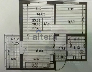 Продается 1-комн. квартира, 37,7 м²