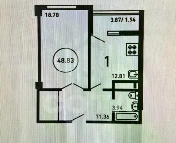 Продается 1-комн. квартира, 47,9 м²